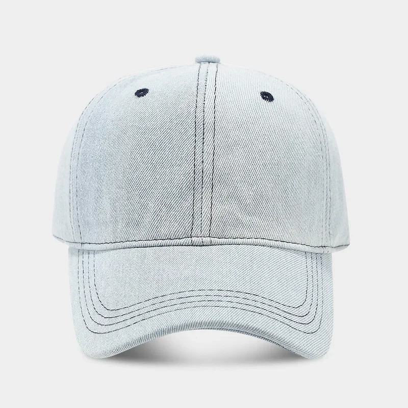 Jeansowa czapka z daszkiem przeciwsłoneczna unisex Jasnoniebieski