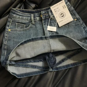 Jeansowa mini spódniczka Y2K w stylu vintage Harajuku Niebieski