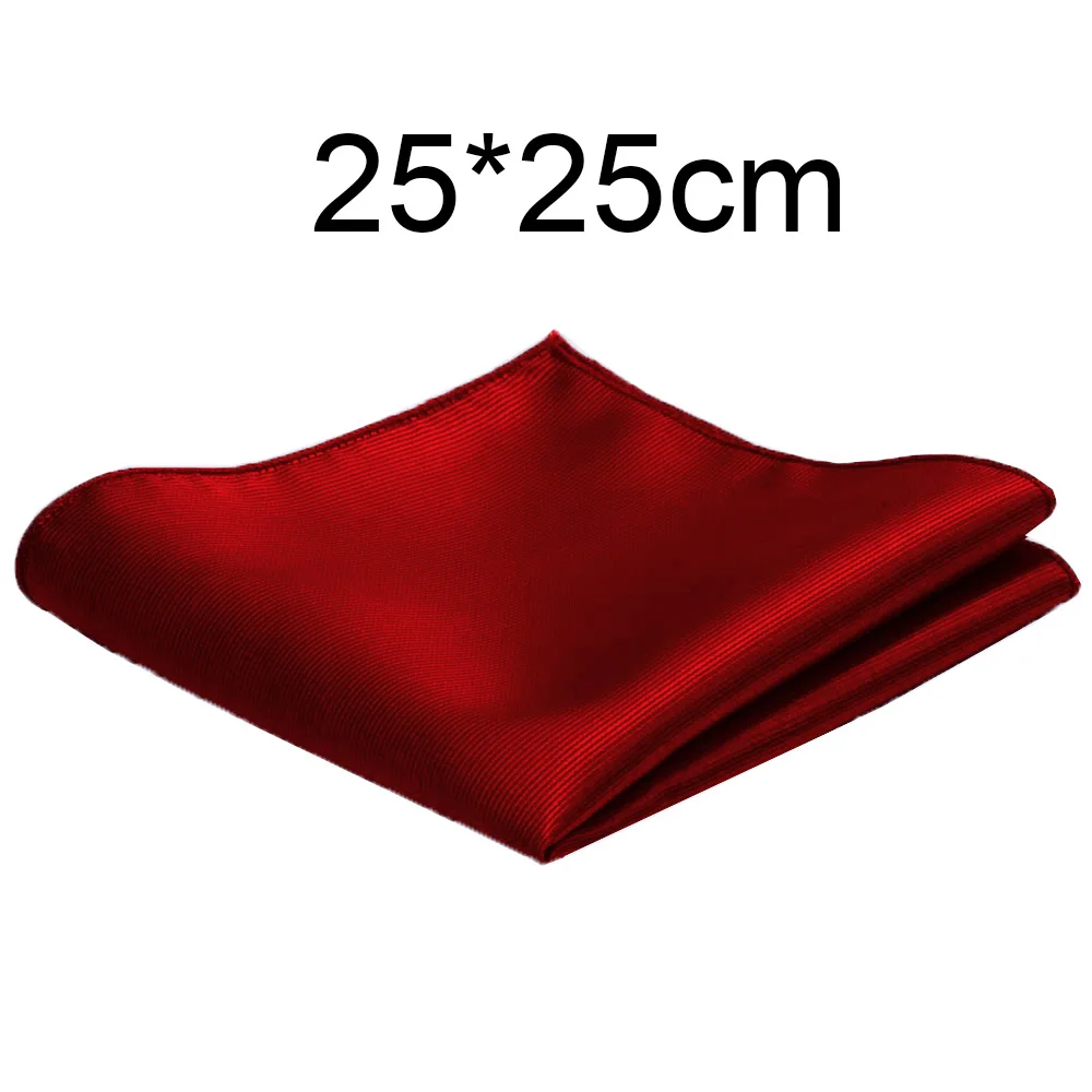 Jedwabna poszetka do garnituru gładka 25 cm – elegancka chusteczka weselna marynarki Czerwony