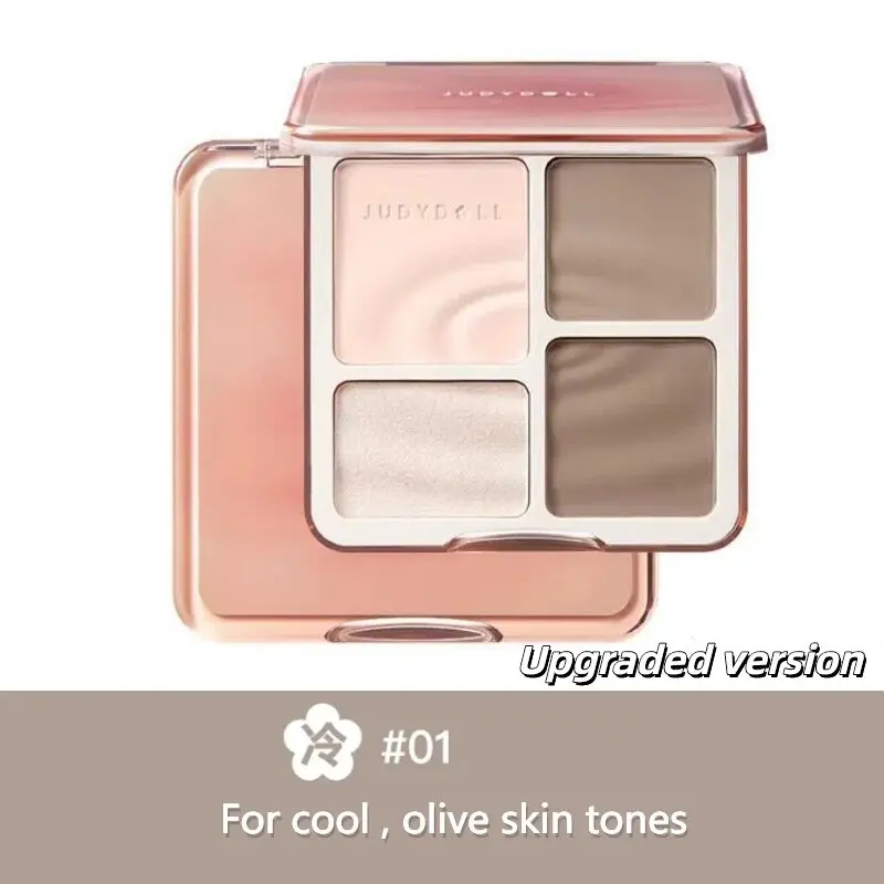 Judydoll paleta do konturowania twarzy i rozświetlania Khaki
