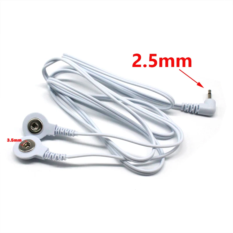 Kable elektrod do masażera TENS EMS - przewody 2,5/3,5 mm 2.5mm2 way