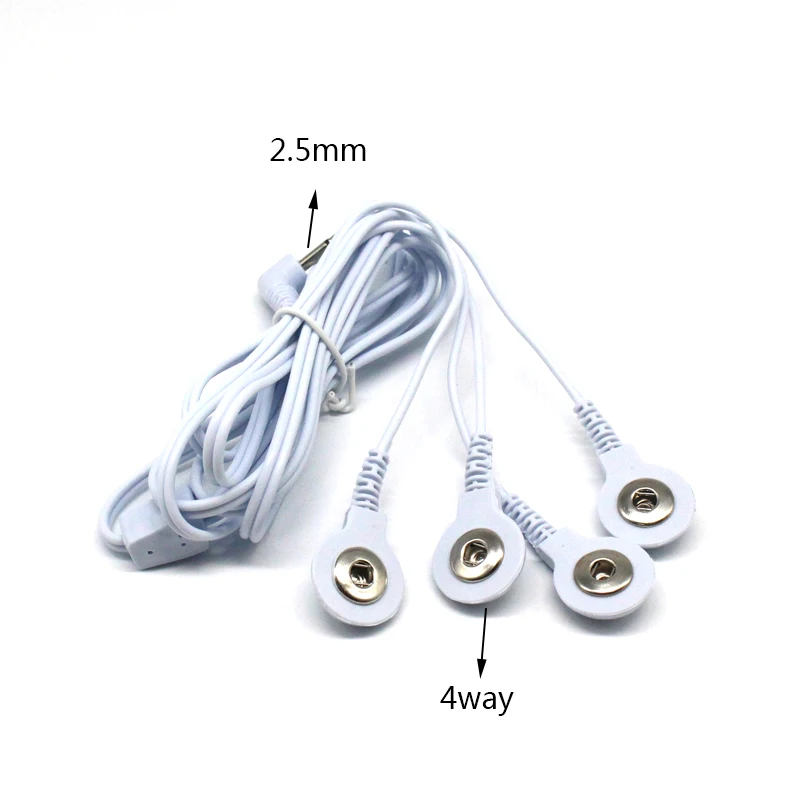 Kable elektrod do masażera TENS EMS - przewody 2,5/3,5 mm 2.5mm4way