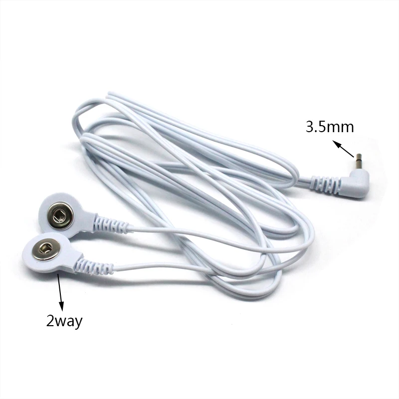 Kable elektrod do masażera TENS EMS - przewody 2,5/3,5 mm 3.5mm2 way