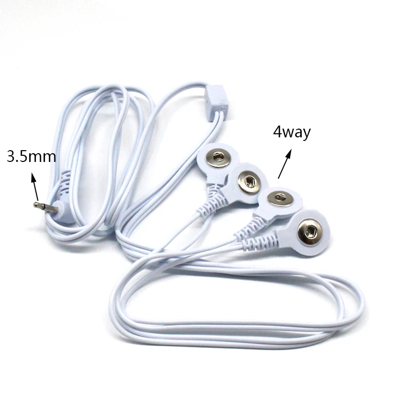 Kable elektrod do masażera TENS EMS - przewody 2,5/3,5 mm 3.5mm4way
