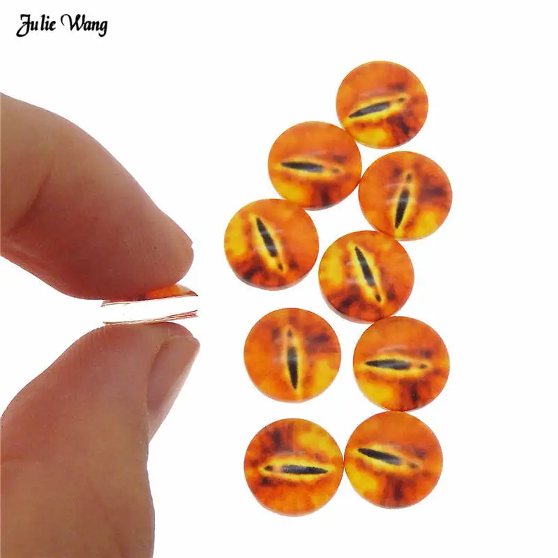 Kaboszony szklane oko kota – cabochon do biżuterii, 6-10 mm Fioletowy