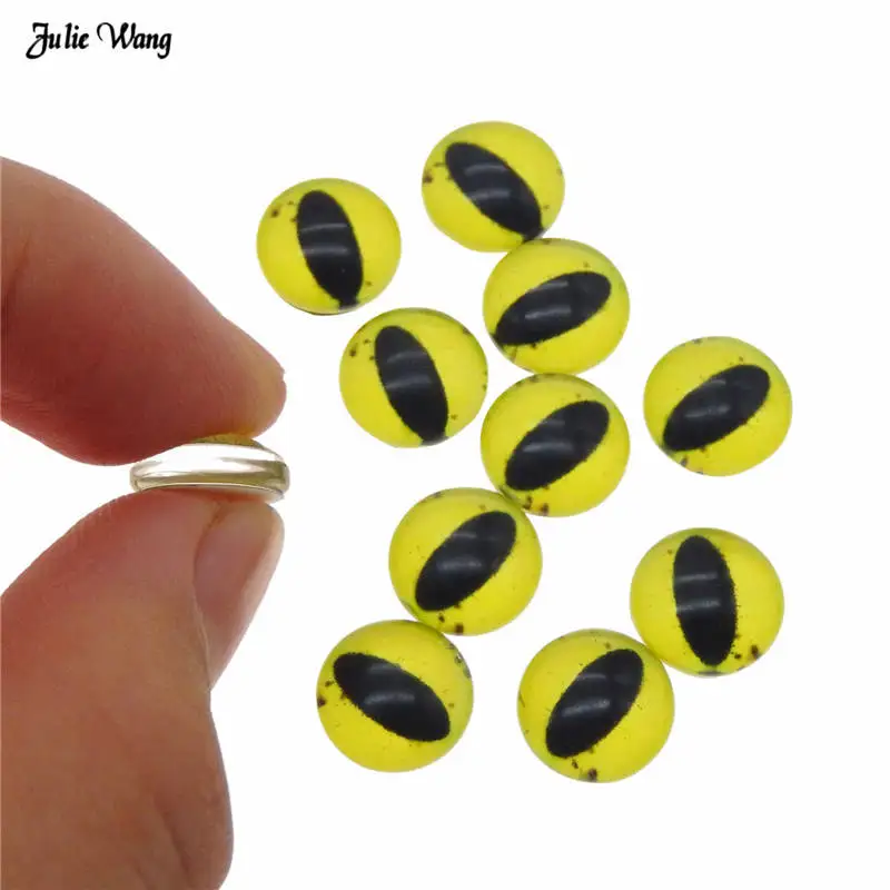 Kaboszony szklane oko kota – cabochon do biżuterii, 6-10 mm Różowy