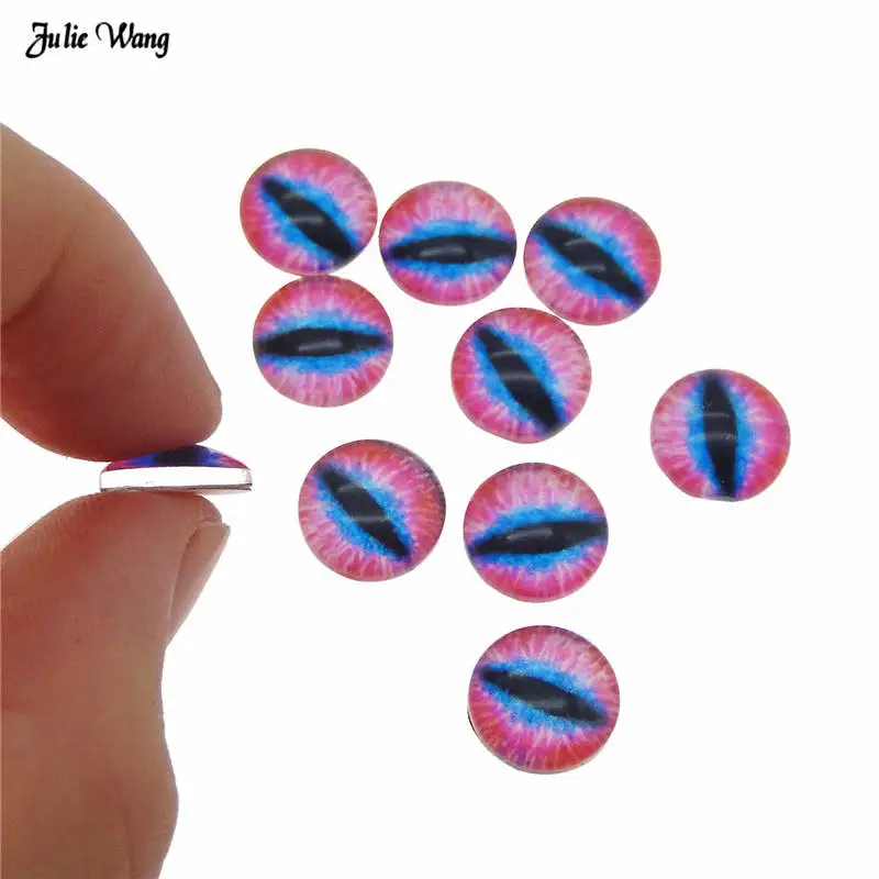 Kaboszony szklane oko kota – cabochon do biżuterii, 6-10 mm Szary