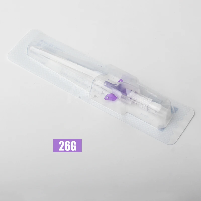 Kaniula dożylna motylkowa weterynaryjna ze skrzydełkami, 22G-26G Fioletowy