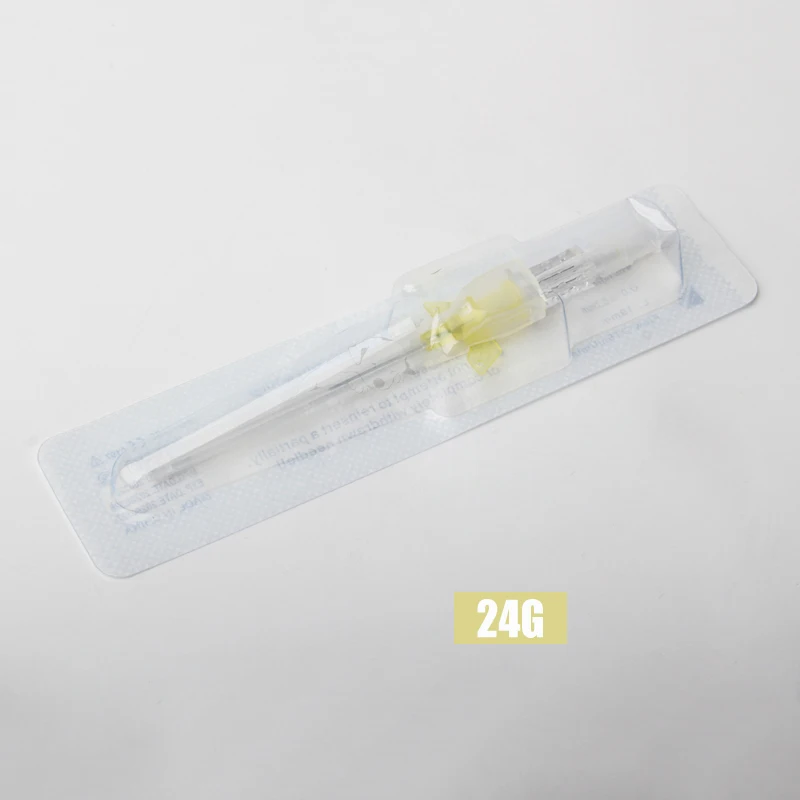 Kaniula dożylna motylkowa weterynaryjna ze skrzydełkami, 22G-26G żółty