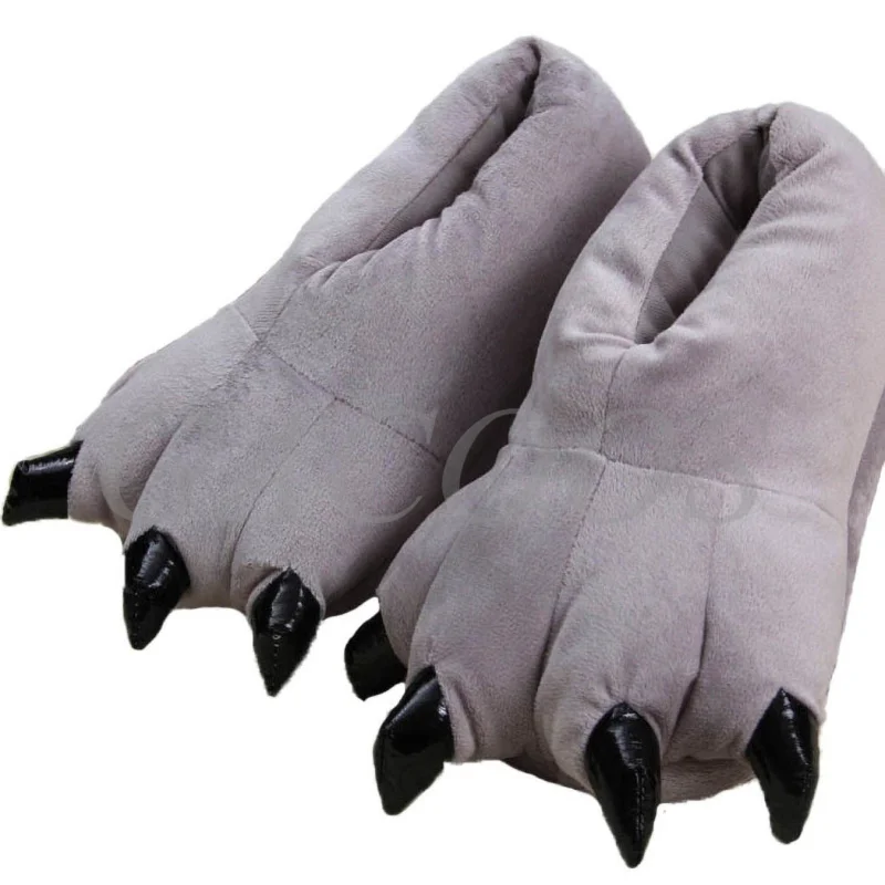 Ciepłe kapcie kigurumi ze zwierzęcą łapą dla dzieci i dorosłych L shoes 3