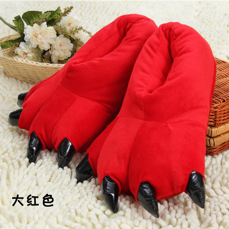 Ciepłe kapcie kigurumi ze zwierzęcą łapą dla dzieci i dorosłych L shoes 4