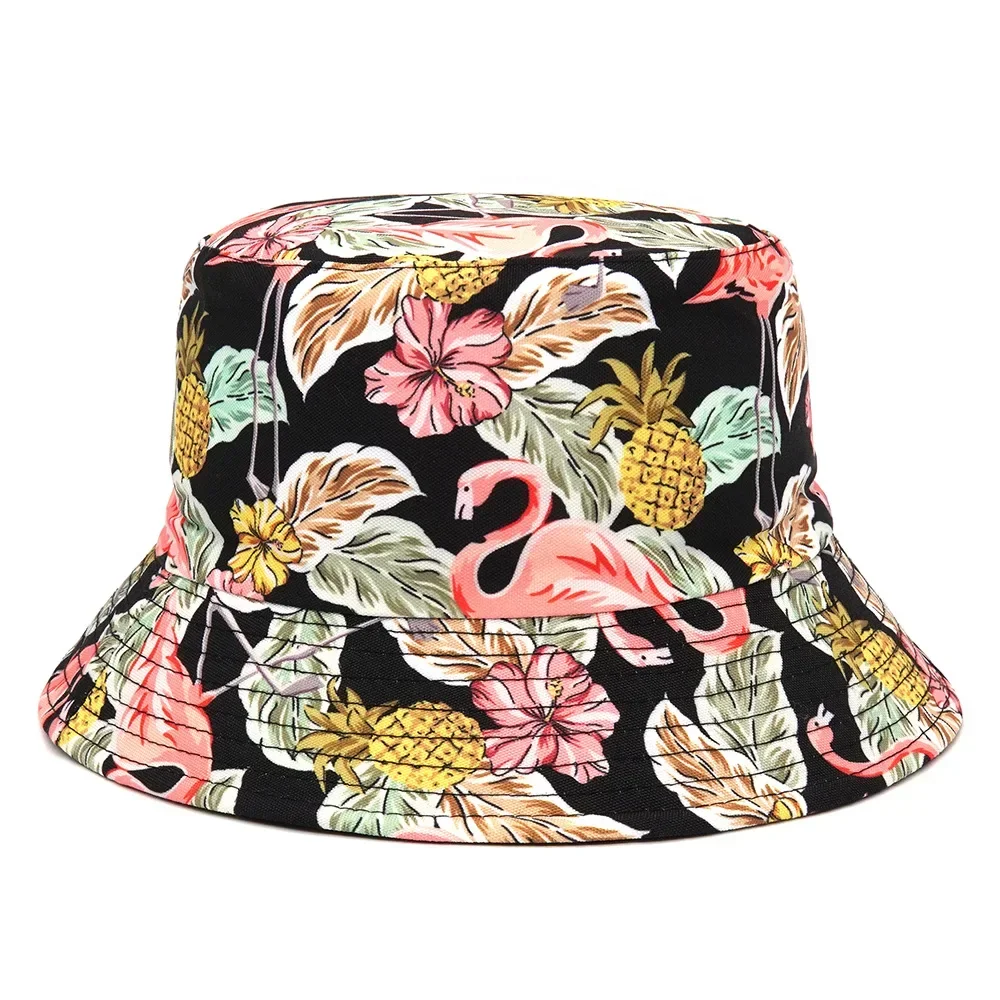 Kapelusz bucket dwustronny z nadrukiem, unisex 38