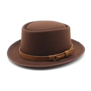 Kapelusz fedora retro z szerokim rondem unisex 44
