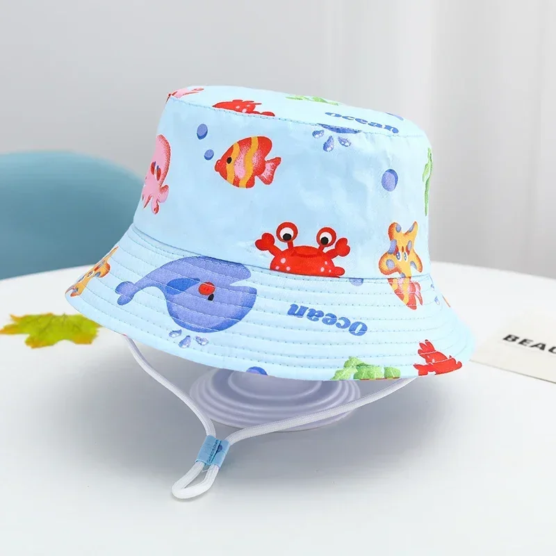 Kapelusz przeciwsłoneczny dla dzieci bucket hat Błękitny