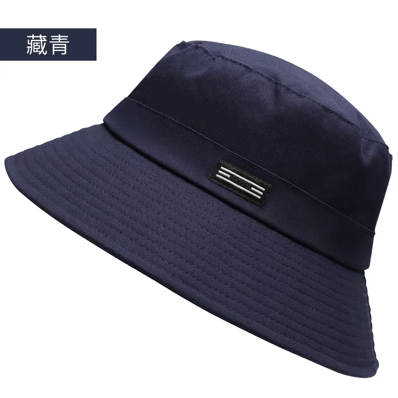 Kapelusz wędkarski plus size - bucket hat z bawełny duże rozmiary Granatowy