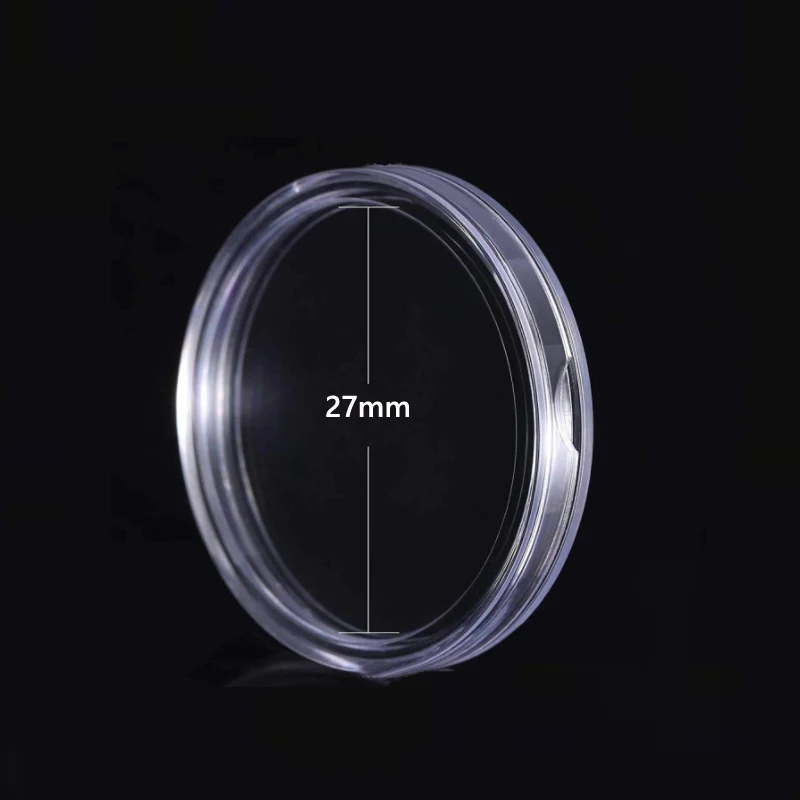 Kapsułki na monety 21-45 mm - przezroczyste etui dla kolekcjonera 27mm x25pcs