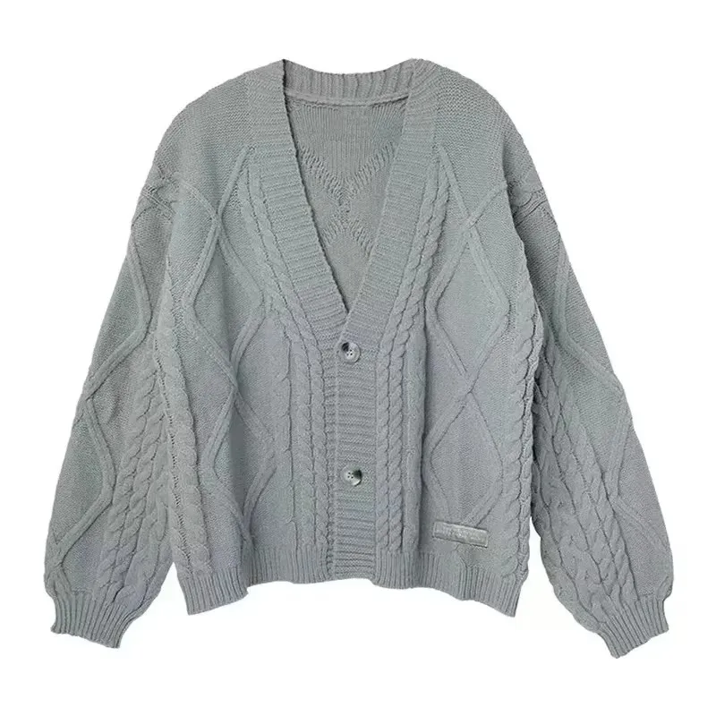 Sweter kardigan z haftem i guzikami w stylu vintage Ttpd