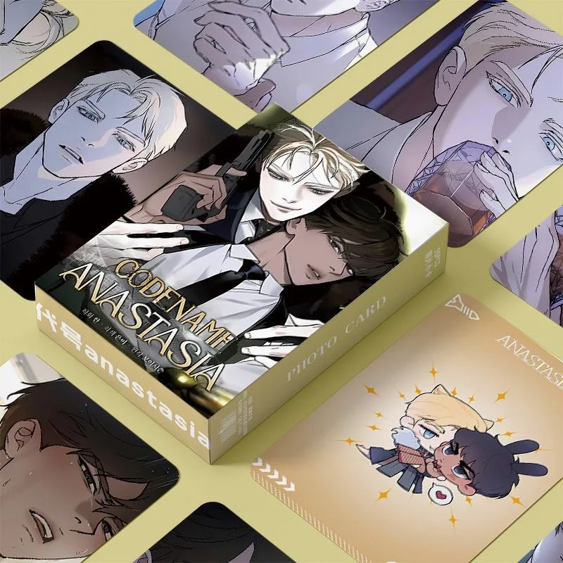 Karty Lomo BL Manhwa Origine gatunków 55 sztuk laserowe żółty