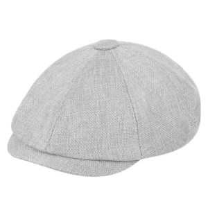 Kaszkiet męski tweed retro w stylu Peaky Blinders Biały