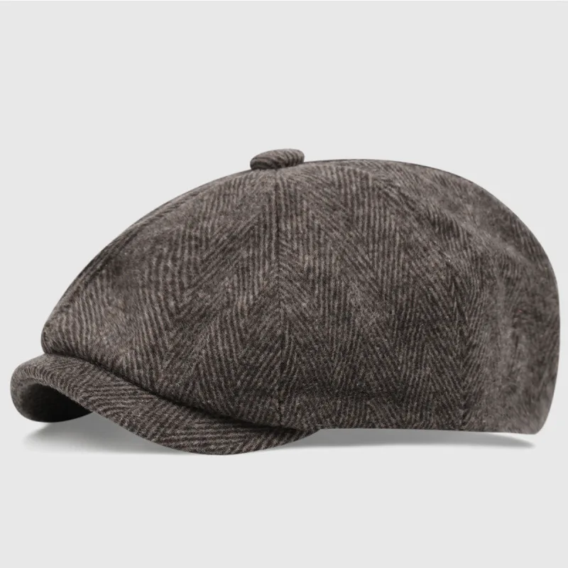 Czapka kaszkiet w stylu Peaky Blinders dla mężczyzn Kawowy
