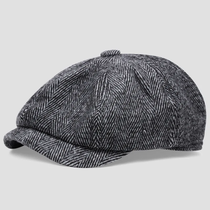 Czapka kaszkiet w stylu Peaky Blinders dla mężczyzn Szary