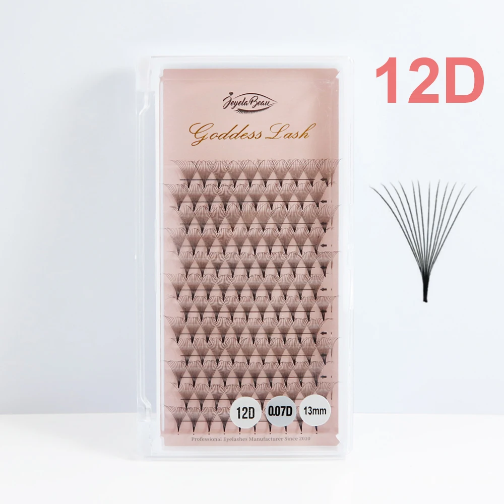 Kępki objętościowe do przedłużania rzęs Faux Mink 5D–20D Ciemnoniebieski
