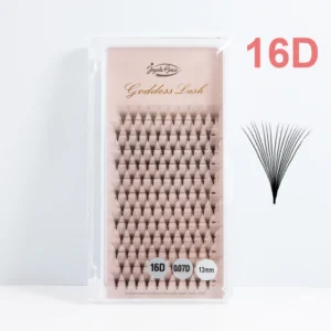 Kępki objętościowe do przedłużania rzęs Faux Mink 5D–20D Pomarańczowy