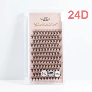 Kępki rzęs do przedłużania 12D-20D – Russian Volume imitacja norek Róża czerwona