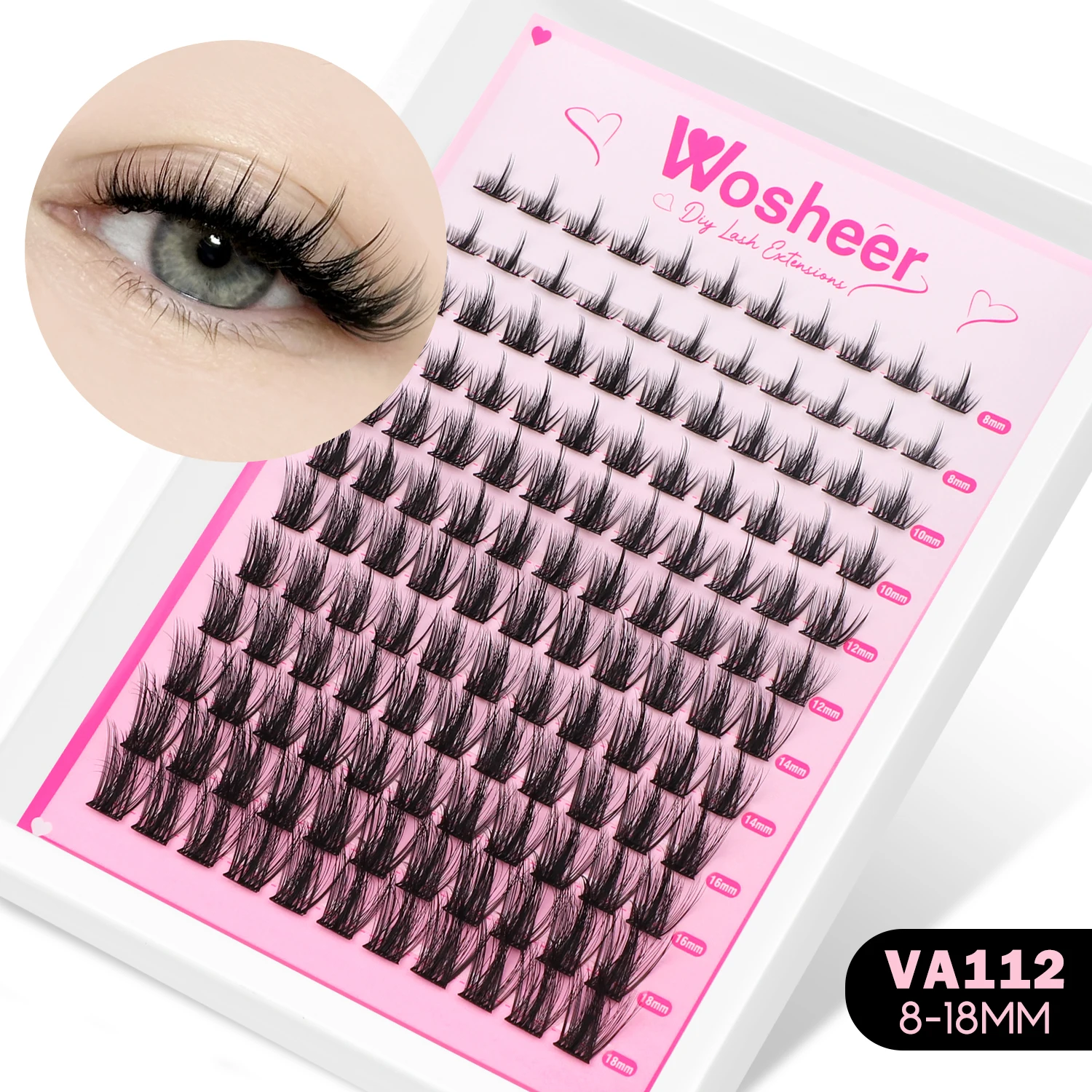 Kępkowe rzęsy Wispy Cat Eye — naturalne przedłużenie w kępkach Lawenda
