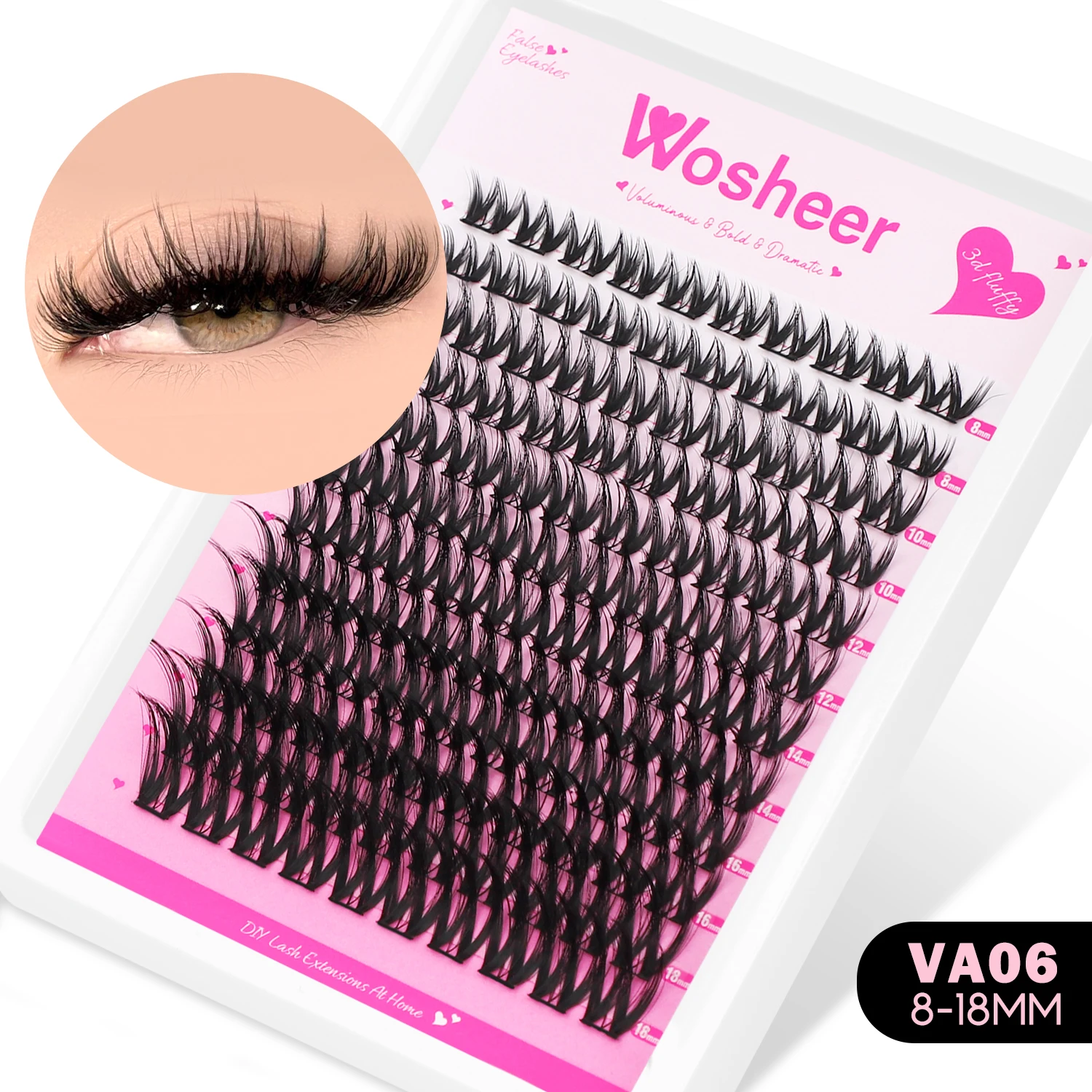 Kępkowe rzęsy Wispy Cat Eye — naturalne przedłużenie w kępkach Szary