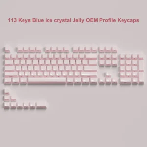 Keycaps żelowe przezroczyste OEM do klawiatury mechanicznej Czarny