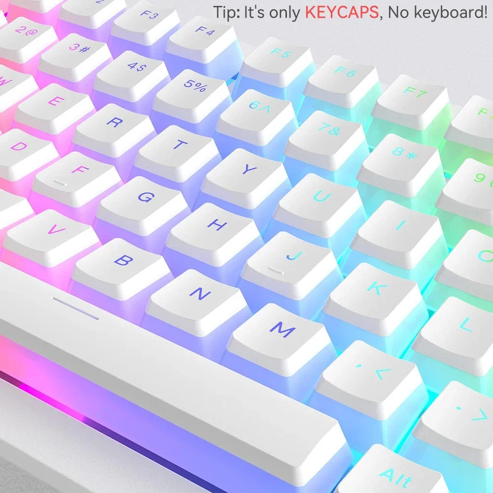 Keycapy PBT Pudding 129 klawiszy Double Shot do klawiatury mechanicznej RGB Oliwkowy