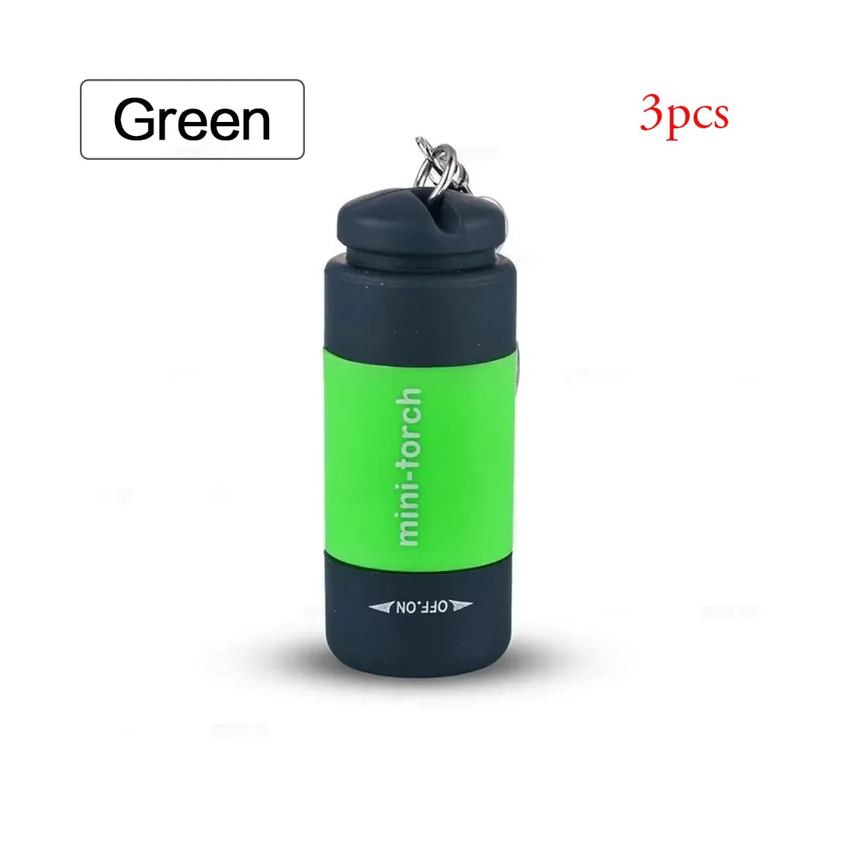 Kieszonkowa mini latarka LED na brelok USB — wodoodporna kempingowa Khaki