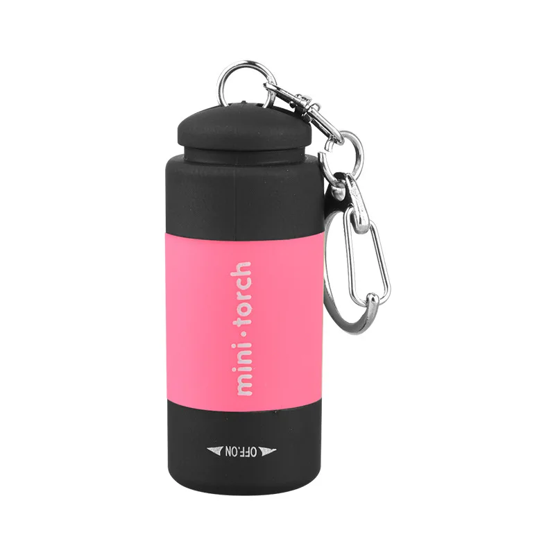 Kieszonkowa mini latarka LED na brelok USB — wodoodporna kempingowa Pomarańczowy