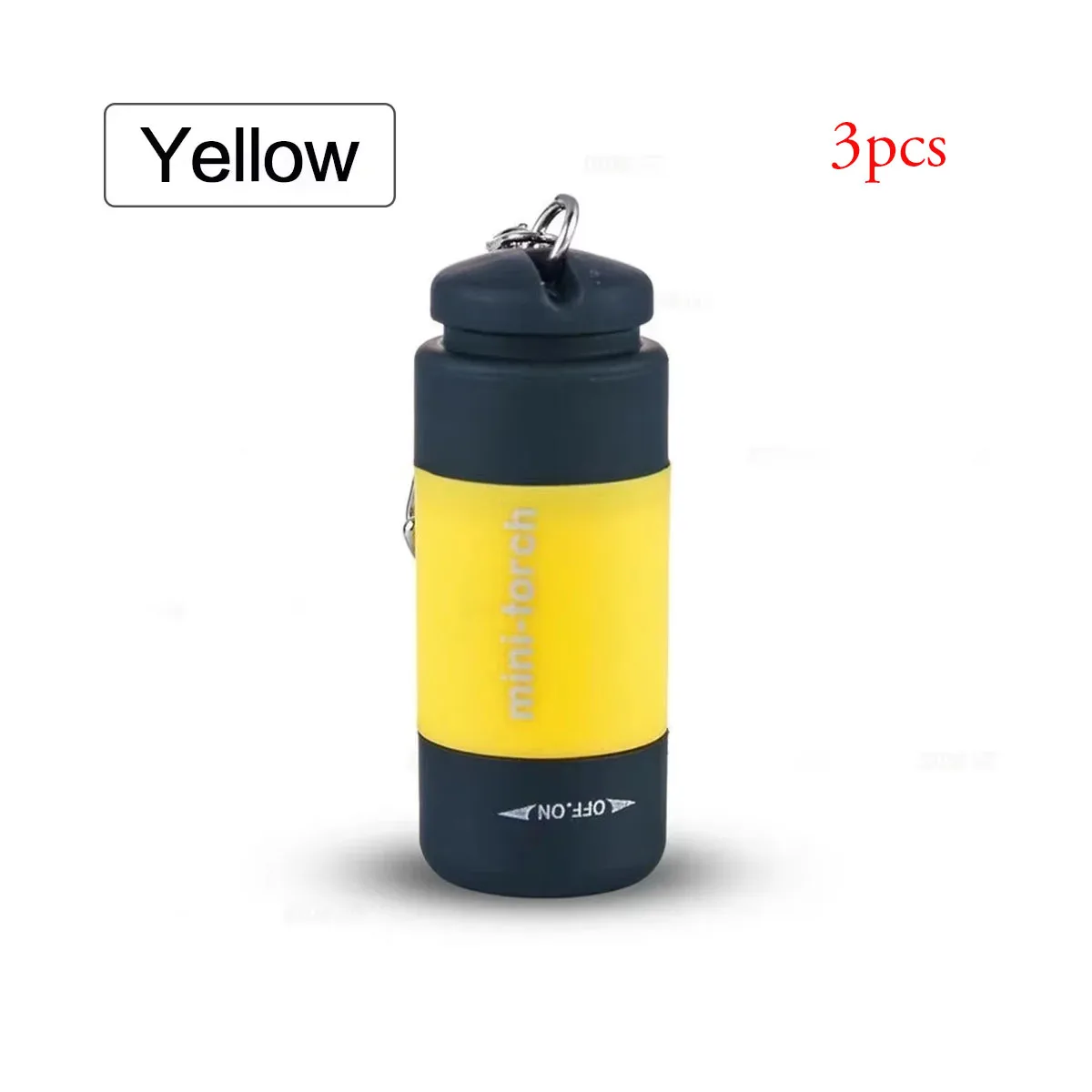 Kieszonkowa mini latarka LED na brelok USB — wodoodporna kempingowa Szary