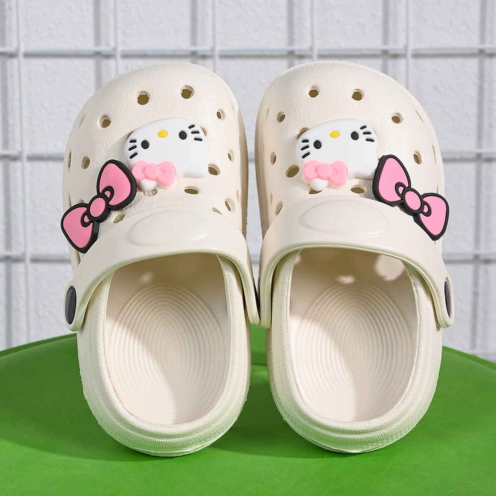 Klapki dziecięce Hello Kitty Sanrio na basen i plażę Beżowy