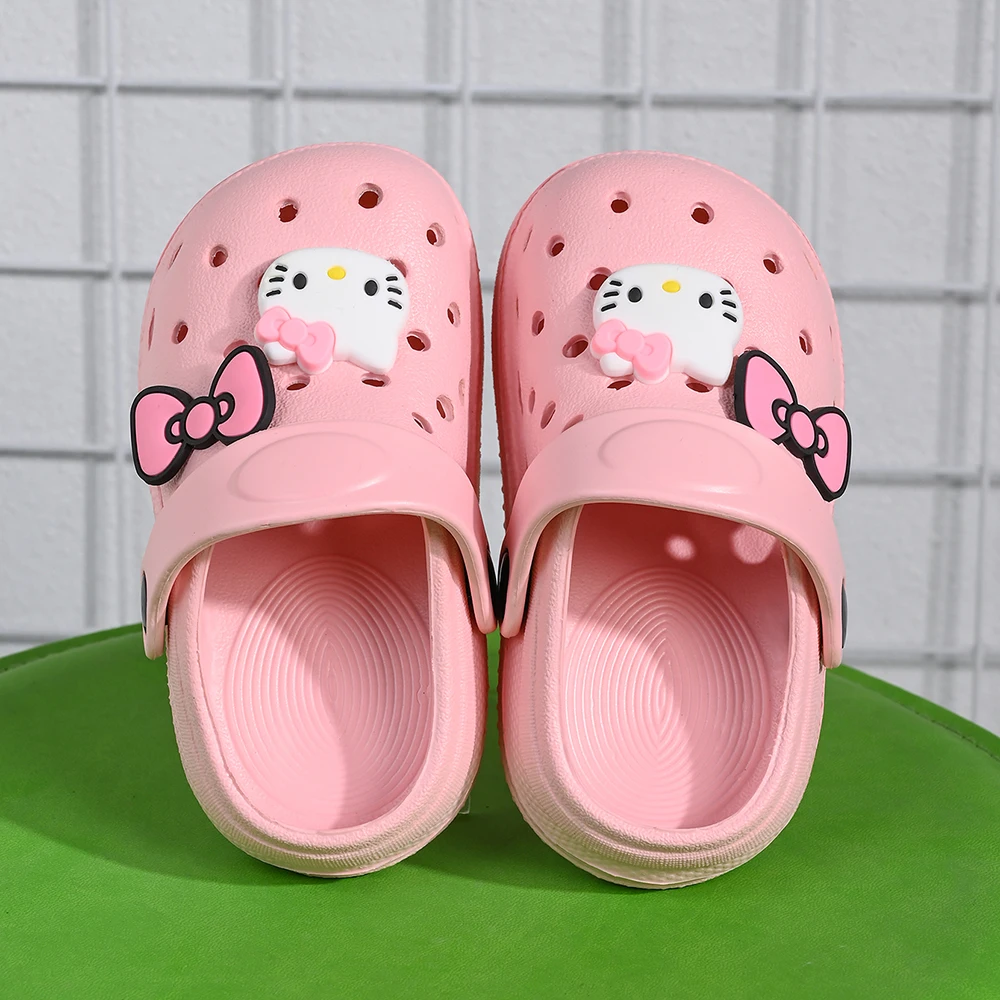Klapki dziecięce Hello Kitty Sanrio na basen i plażę Różowy