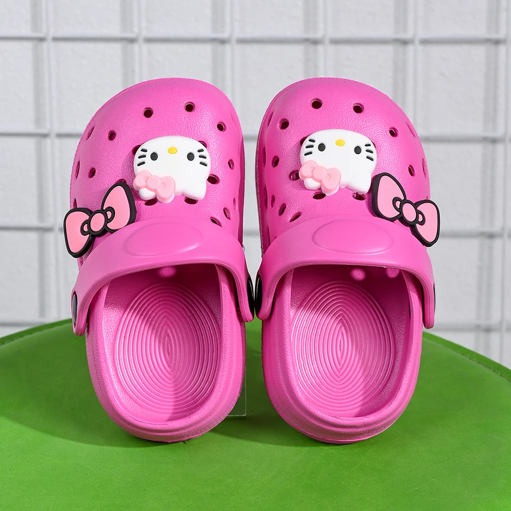 Klapki dziecięce Hello Kitty Sanrio na basen i plażę Amarantowy