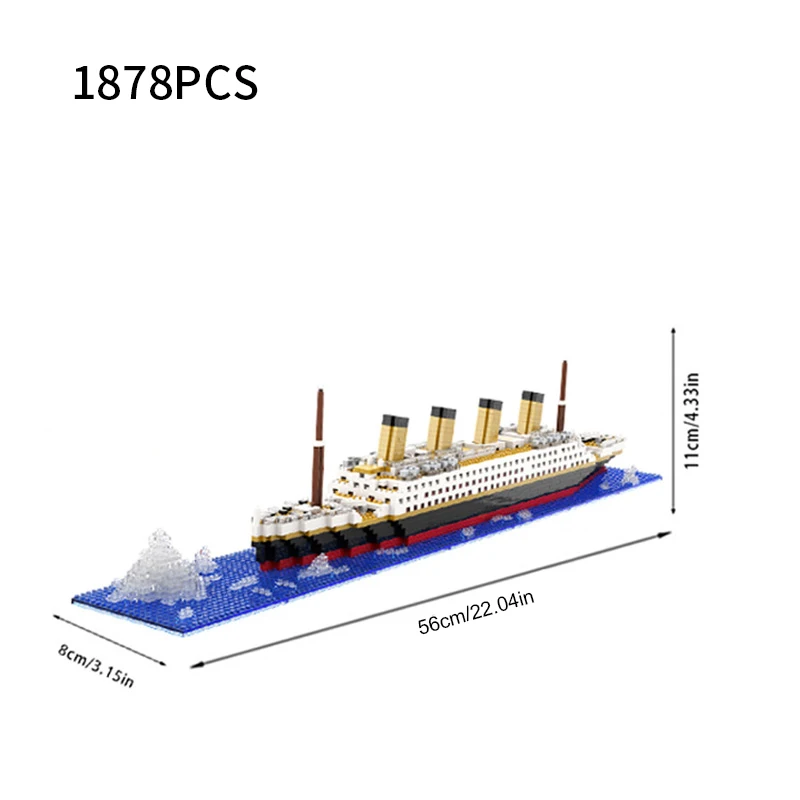 Klocki micro model statku Titanic do złożenia 1878 pcs