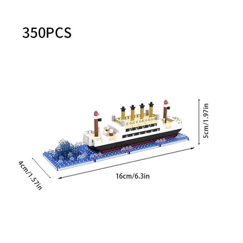 Klocki micro model statku Titanic do złożenia 350 pcs