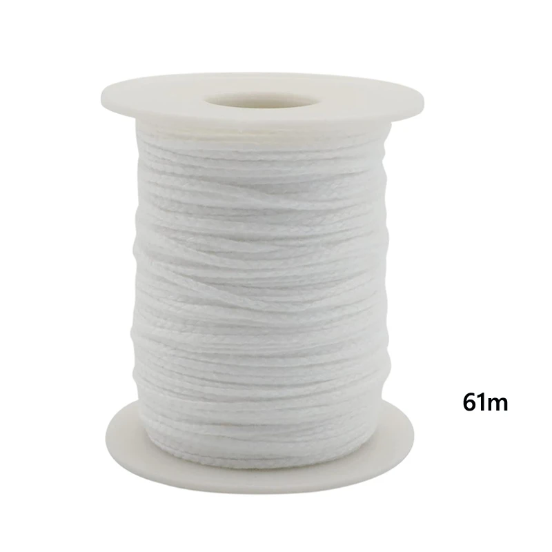 Knoty do świec z woskowanej bawełny ze stojakiem 61m x1roll