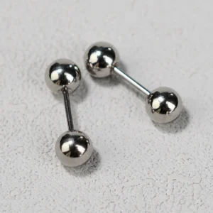 Kolczyki sztyfty kulki ze stali nierdzewnej do piercingu Srebrny