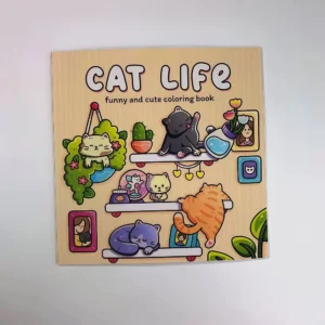 Kolorowanka Cat Life dla dorosłych – zabawne i urocze wzory kocich scen Wielo
