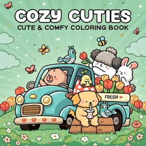Kolorowanka dla dorosłych Cozy Cuties – odważne i łatwe wzory Wielo