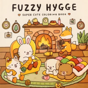 Kolorowanka Cozy Friends Halloween — urocze stworzenia dla nastolatków Wielo