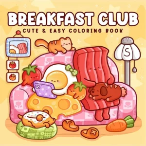 Kolorowanka dla dorosłych Breakfast Club z uroczymi wzorami Wielo
