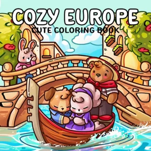 Kolorowanka dla dorosłych Cozy Europe - przytulne codzienne scenki relaksacyjne Wielo