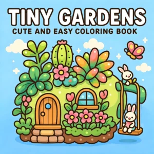 Kolorowanka dla dorosłych Tiny Gardens – wzory ogrodowe do relaksu i kreatywności Wielo