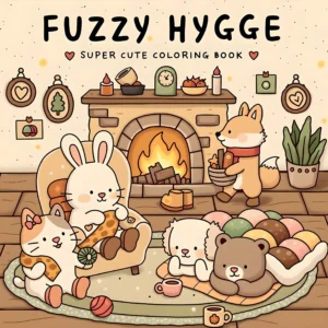 Kolorowanka dla dorosłych Fuzzy Hygge – odważne i łatwe wzory Wielo