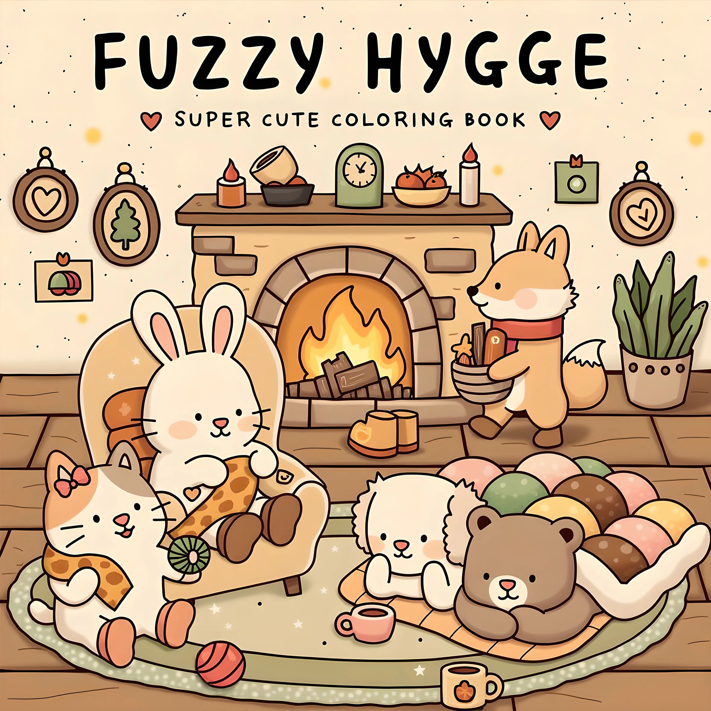 Kolorowanka dla dorosłych Fuzzy Hygge – odważne i łatwe wzory Wielo
